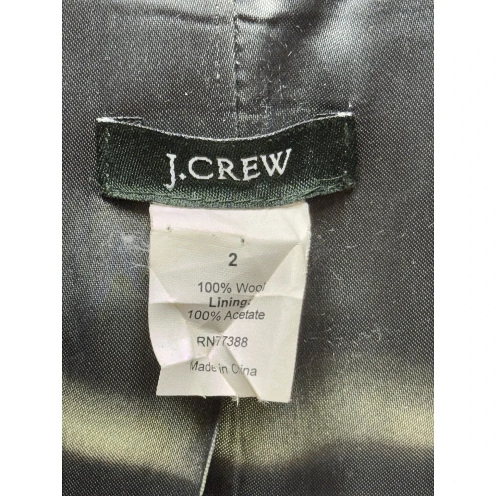 J. Crew Schoolgirl Blazer Jacket Tipped Wool Deep Navy‎ and Light Mauve Trim